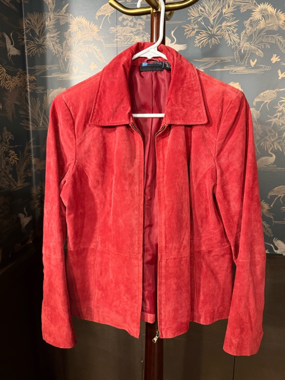 Relativity Red Suede Zip Jacket